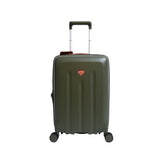 Jump Uppsala RigidMoss GreenCabin55Cm Expandable Hardsided 8 Wheel Luggage With Tsa Lock, AntiTheft Zipper, Name Tag And Lug