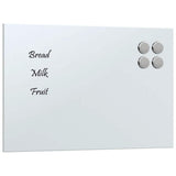 vidaXL Wallmounted Magnetic Board White 11.8inchx7.9inch Tempered Glass