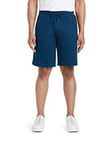 XYXX Athleisure Men's Cotton Shorts | Super Soft Knee Length Comfortable Everyday Wear | Relaxed Fit Solid Code Shorts with Zipper Pocket | Pack of 2 (Black + Blue X-Large),Black+Blue