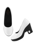 Shoetopia Solid White Pumps For Girls-Eu40,Bronze,7,B0D5HH3NCP