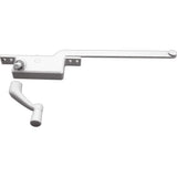 PrimeLine H 3710 9 in, Diecast, Left Hand, Square Type Casement operator, 3/8 in, White