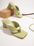 Shoetopia Women'S Block Heel Sandal,Green,8,B0BSCB82LG