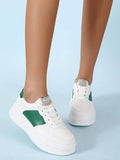 Shoetopia Women'S Wedge Heel Sneakers Green,Green,8,B0D14CDJ8L