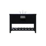 Elegant Decor Clement 48 Aluminum Mdf Single Bathroom Vanity In Gray Finish