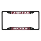 Florida State Seminoles Metal License Plate Frame Black Finish