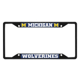 Michigan Wolverines Metal License Plate Frame Black Finish