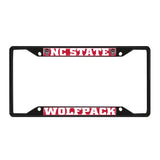 Nc State Wolfpack Metal License Plate Frame Black Finish
