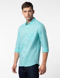 Fyltr Men'S Solid Regular Fit Shirt (Fylss23Ms-015_Sea Spray,Sea Spray,Sea Spray,2Xl