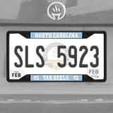 North Carolina Tar Heels Metal License Plate Frame Black Finish