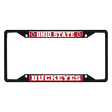Ohio State Buckeyes Metal License Plate Frame Black Finish