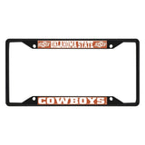 Oklahoma State Cowboys Metal License Plate Frame Black Finish