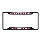 Texas A&M Aggies Metal License Plate Frame Black Finish