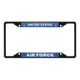 U.S. Air Force Metal License Plate Frame Black Finish