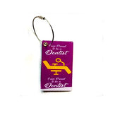 Pilot18 Dentist Violet 3D Bag Tag For Dentist