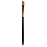 KINGART Original Gold 9550A1/2 Aqua Flat Wash Series Premium Golden Taklon Multimedia Artist Brushes, Waterproof Acrylic Handle