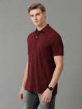 Adro Premium Cotton Polo For Men (Pn23-H-Pln-Mr_Maroon_2Xl)