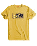 Adro No Rules No Limits Mens Printed T-Shirt (Rnr-M-Lim-Ly_Light Yellow_S)