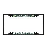 Oakland Athletics Metal License Plate Frame Black Finish