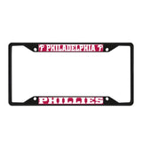 Philadelphia Phillies Metal License Plate Frame Black Finish