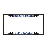 Tampa Bay Rays Metal License Plate Frame Black Finish