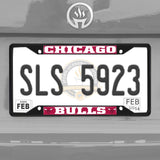 Chicago Bulls Metal License Plate Frame Black Finish
