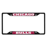 Chicago Bulls Metal License Plate Frame Black Finish