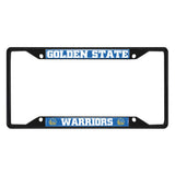 Golden State Warriors Metal License Plate Frame Black Finish