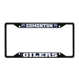 Edmonton Oilers Metal License Plate Frame Black Finish