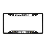 Pittsburgh Penguins Metal License Plate Frame Black Finish