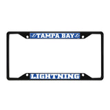 Tampa Bay Lightning Metal License Plate Frame Black Finish