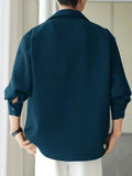 Leriya Fashion Textured Shirts for Men || Casual Shirt for Men || Shirt for Men|| Men Stylish Shirt || Men Fancy Shirt || Men Full Sleeve Shirt || Plain Shirts for Men (XX-Large Turquoise),Turquoise