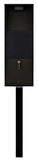 Qualarc Wf-Vacmb-Pst Large Capacity Galvanized Steel Locking Rust Proof Vacation Mailbox With 4 Diameter Mounting Post, Ships