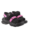 Shoetopia Smart Casual Black & Pink Sporty Sandals For Women & Girls /Eu37,Pink,4,B0F7LWKGX8
