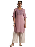 Libas Women'S Polyester Yoke Design Straight Kurta (29204 Lavender