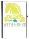 Udnag Ruled Notebook Diary Horse | Life Is Better With Horse, [A5 80Pages 80Gsm]