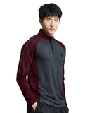 Eyebogler Men Polo Neck Solid Full Sleeve Regular Fit T-Shirt,Wine Melange Night OApparel,L