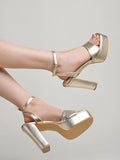 Shoetopia Women'S Heeled Sandal-2 Kids Uk (Cake-Golden)-Eu35,Gold,2,B0D14FPHP4