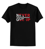Adro Naver Give Up Design Printed T-Shirt For Men (Rnr-S36-Ngu-Bl_Black_S)