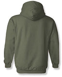 Adro Men'S Cotton Neck Hooded Sweatshirt (H21-M-Gok-Ol_Olive_L)