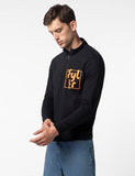 Fyltr Men'S Casual Stand Collar Jacket With Half Zip Branding | Full Sleeve | Casual Winterwear For Men,Every Ebony,Every Ebony,Xl