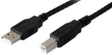 Addon 5 Pack Of 1.82M (6.00Ft) Usb 2.0 (A) Male To Usb 2.0 (B) Male Black Cable