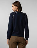 Fyltr Women'S Solid Color Raglan Sweatshirt With Full Sleeve - Round Neck | Contrast Flatlock Stitch Detailing | Casual Winterwear For Women,Vainly Navy,Vainly Navy,2Xl