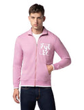 Fyltr Men'S Casual Stand Collar Jacket With Rib Details - Full Zipper | Full Sleeve Branding | Casual Winterwear For Men,Peony Pink,Peony Pink,2Xl