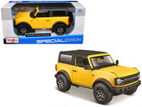 2021 Ford Bronco Badlands Yellow with Black Top Special Edition 1/24 Diecast Model Car by Maisto
