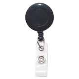 Advantus SwivelBack Retractable ID Card Reel, 30 inch Extension, Black, 12/Pack