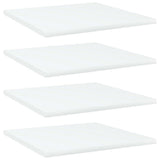 vidaXL Floating Shelf/Wall Mounted Bookshelf Boards - 4 Pcs, White Engineered Wood, 15.7x15.7x0.6