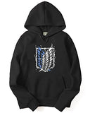 Adro Men'S Cotton Neck Hooded Sweatshirt (H22-2-Winn-Bl_Black_2Xl)