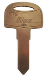 Kaba Ilco Key Blank, Brass, 1679, PK10, Nickel Plated, 10Pack