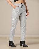 Toplot Cotton Multi-Pocket Cargo Pant For Women (Women-Up-Cargo-5178-Silver-38),Silver,38,B0D2P2RVYW