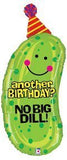 No Big Dill Pickle Shaped 37 Birthday Mylar Balloon
